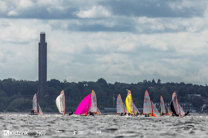 2026 29er World Championship at Kiel, Germany - Day 2 photo copyright Sander van der Borch taken at Kieler Yacht Club and featuring the 29er class