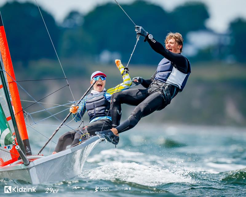 2026 29er World Championship at Kiel, Germany - Day 2 photo copyright Sascha Klahn / Kieler Woche taken at Kieler Yacht Club and featuring the 29er class