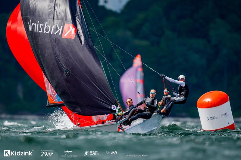 2026 29er World Championship at Kiel, Germany - Day 2 photo copyright Sascha Klahn / Kieler Woche taken at Kieler Yacht Club and featuring the 29er class