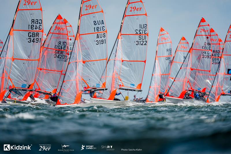 2026 29er World Championship at Kiel, Germany - Day 2 photo copyright Sascha Klahn / Kieler Woche taken at Kieler Yacht Club and featuring the 29er class