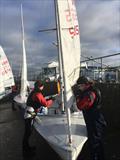 Freya and Tiegan with their new boat © Hamish Stuart