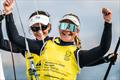 Sabine Potter and Merle Nieuwland in the female 420 during the Youth Sailing World Championships 2025 at Vilamoura, Portugal