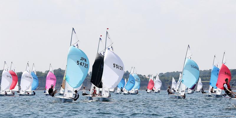 Open race 7 on day 5 of the 420 World Championships at Travemuende photo copyright Christian Beeck taken at Lübecker Yacht Club and featuring the 420 class