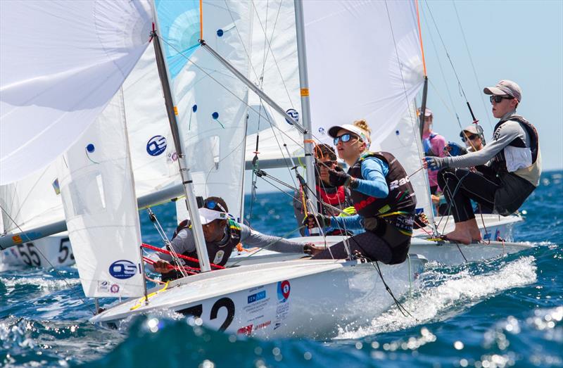 Asenathi JIM and Elsje DIJKSTRA (RSA) on day 4 of the 420 Open European Championships in Athens - photo © Nikos Alevromytis / AleN