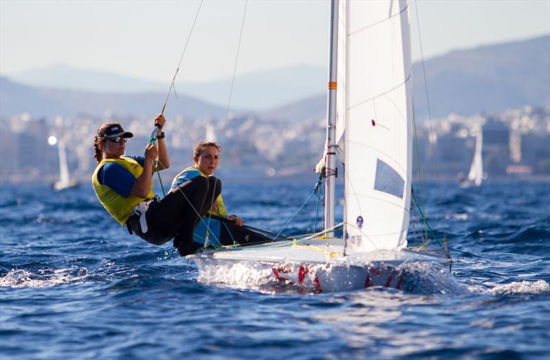 Maria CABA and Pilar CABA (ESP) on day 5 of the 420 Open European Championships in Athens - photo © Nikos Alevromytis / AleN