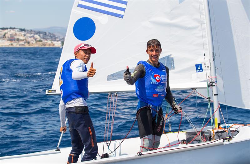 Telis ATHANASOPOULOS/YOGO Dimitris TASSIOS (GRE) win gold in 420 Open Fleet at the 420 Open European Championships in Athens photo copyright Nikos Alevromytis / AleN taken at Nautical Club of Tzitzifies Kallithea and featuring the 420 class