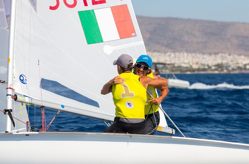 Demetrio SPOSATO/Gabriele CENTRONE (ITA) win U17 Fleet at the 420 Open European Championships in Athens photo copyright Nikos Alevromytis / AleN taken at Nautical Club of Tzitzifies Kallithea and featuring the 420 class