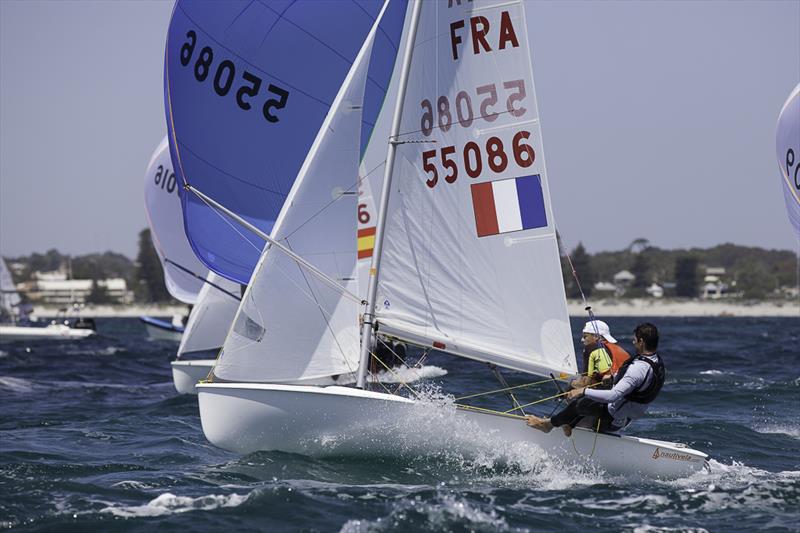 Tristan Peron-Philippe and Lamicol Yvon had a win in the first race and were clearly the best of the visitors after the Spaniards at the 420 Australian Nationals at Fremantle - photo © Bernie Kaaks
