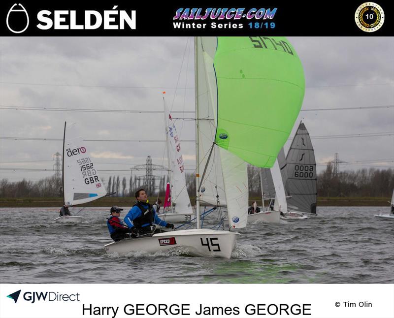 Harry & James George during the GJW Direct Bloody Mary 2019 photo copyright Tim Olin / www.olinphoto.co.uk taken at Queen Mary Sailing Club and featuring the 420 class