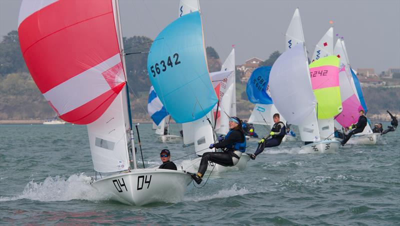 Jess Lavery and Rebecca Coles finish 3rd in the 420 Spring Championship at the WPNSA photo copyright Richard Sturt taken at Weymouth & Portland Sailing Academy and featuring the 420 class