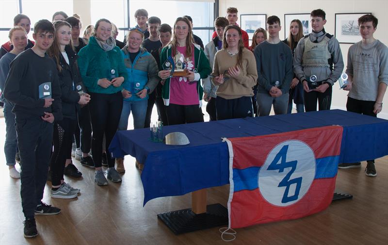 Prize winners in the 420 Spring Championship at the WPNSA photo copyright Richard Sturt taken at Weymouth & Portland Sailing Academy and featuring the 420 class