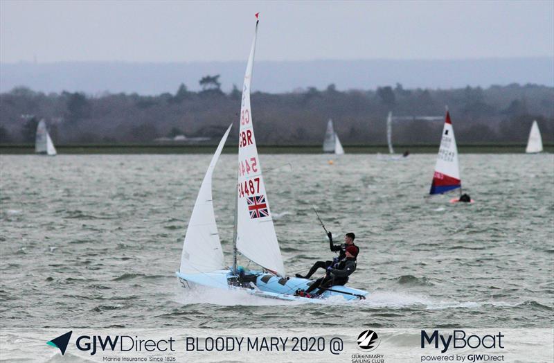 Dylan McPherson & Jack Lewis win the 46th GJW Direct Bloody Mary photo copyright Mark Jardine / YachtsandYachting.com taken at Queen Mary Sailing Club and featuring the 420 class