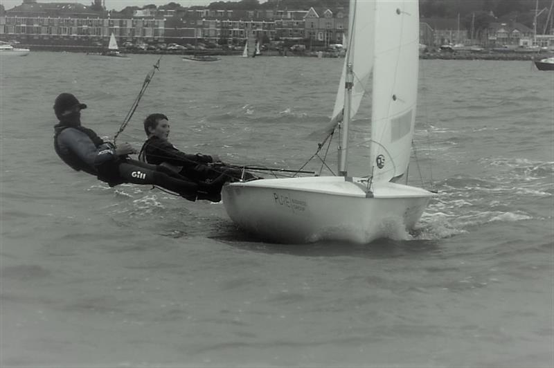 George Creasy and David Bromilow during the West Kirby Sailing Club Season Opener on the Dee Estuary photo copyright Trevor Jenkins taken at West Kirby Sailing Club and featuring the 420 class