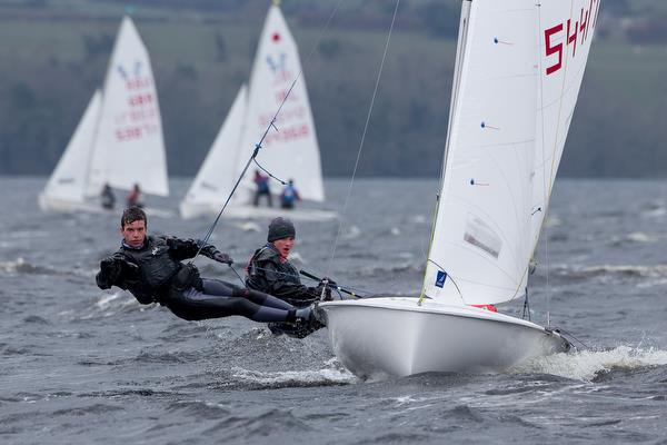 Robert Dickson and Sean Waddilove at the Irish Youth Sailing National Championships photo copyright David Branigan / Oceansport taken at Lough Derg Yacht Club and featuring the 420 class
