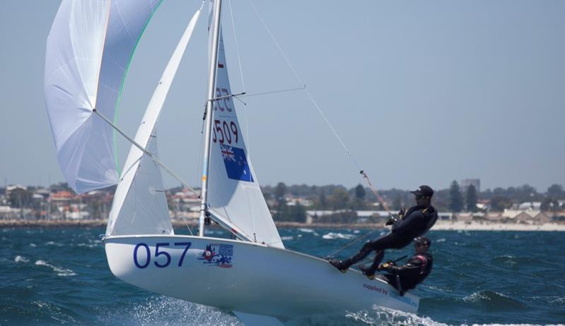 Seb Menzies/Blake Mcglashan (NZL-55509) – 420 World Championship photo copyright Bernie Kaaks taken at Fremantle Sailing Club and featuring the 420 class