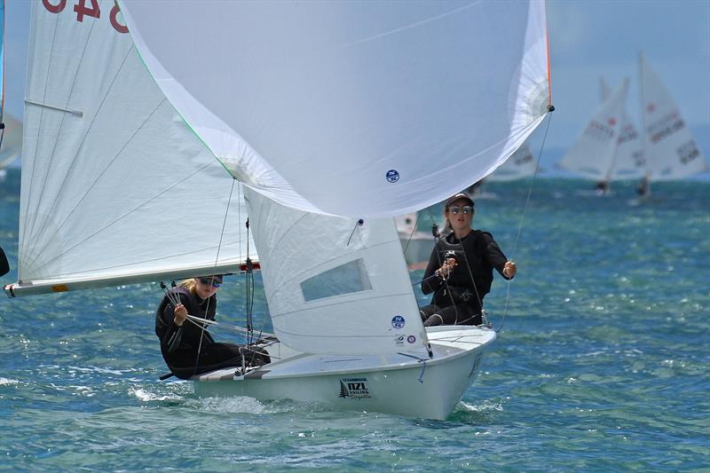 Cara Higginbottom and Alice Floyd (Girls 420) - NZL Youth Team photo copyright Richard Gladwell taken at  and featuring the 420 class