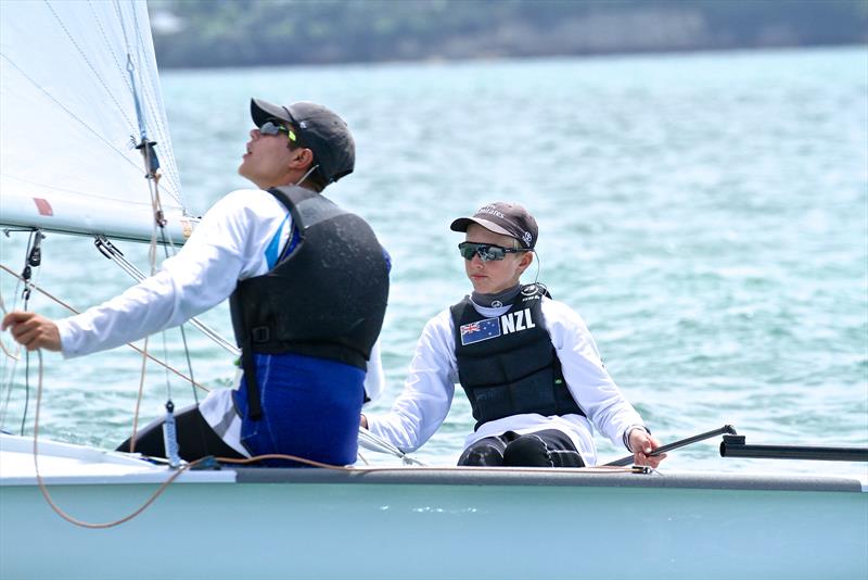 Seb Menzies and Blake McGlashan - Boys 420 - NZL Youth Team, photo copyright Richard Gladwell taken at  and featuring the 420 class