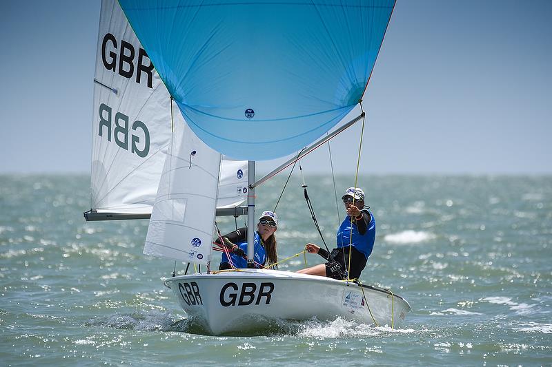 Womens 420 - Day 2 - World Youth Sailing Championships, Corpus Christi, Texas photo copyright James Tomlinson / World Sailing taken at  and featuring the 420 class