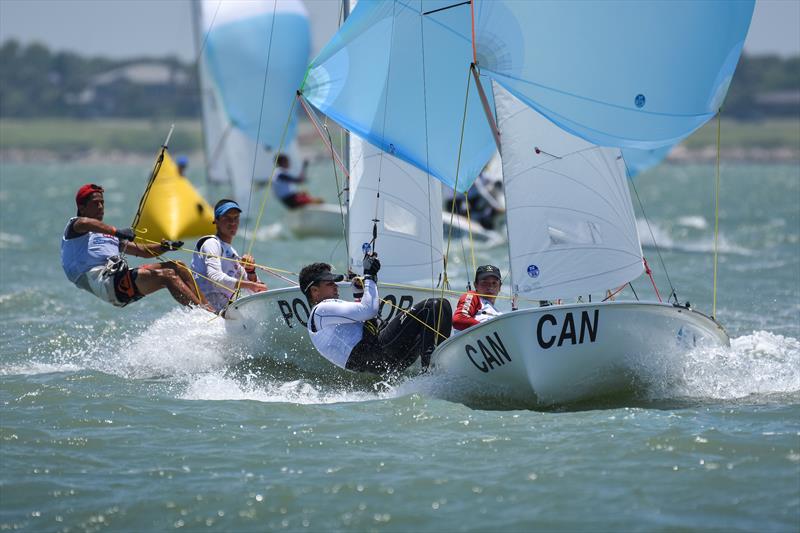 Mens 420 - Day 3 of the Youth Sailing World Championships in Corpus Christi, Texas photo copyright James Tomlinson / / World Sailing taken at  and featuring the 420 class