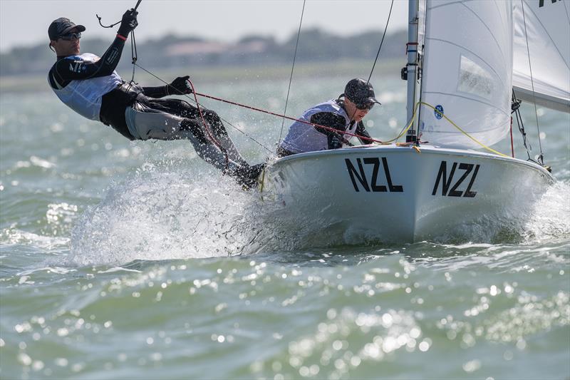 Seb Menzies, Blake McGlashan - NZL Mens 420 - Day 4 - Youth Sailing World Championships - Corpus Christi, Texas, USA  photo copyright Jen Edney / World Sailing taken at Corpus Christi Yacht Club and featuring the 420 class