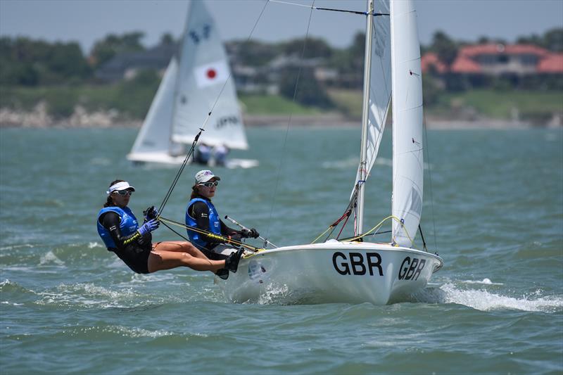 Vita Heathcote and Milly Boyle are guaranteed at least a silver medal in the 420 at the Youth World Championships - photo © James Tomlinson / World Sailing