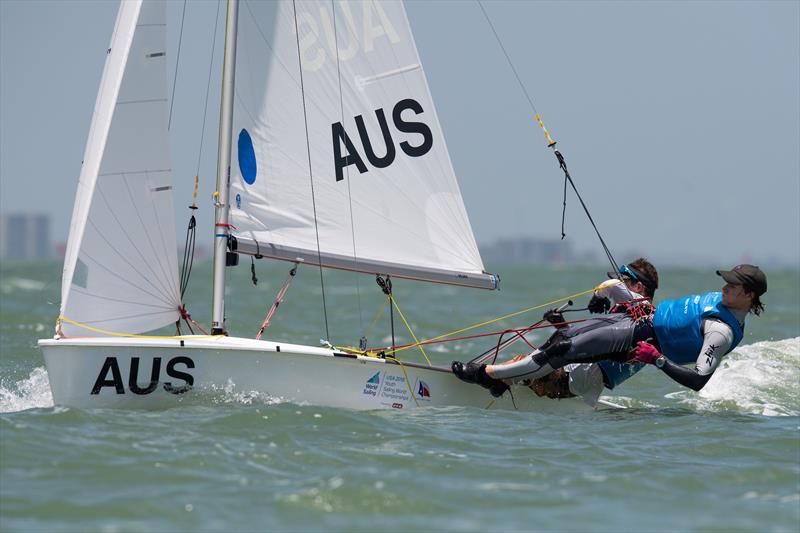 420 - AUS - Youth World Sailing Championships, July 2018, Corpus Christi, Texas photo copyright Jen Edney / World Sailing taken at  and featuring the 420 class