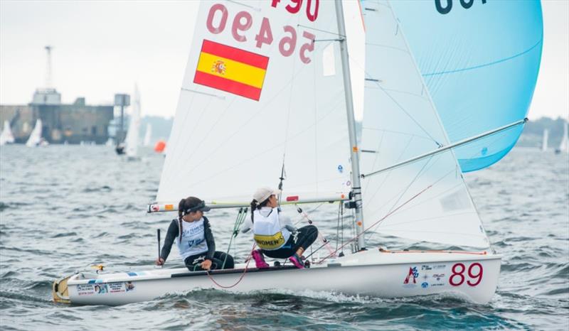 Patricia Reino Cacho and Isabel Laiseca Bueno (ESP) in 2nd overall in 420 Women photo copyright Cate Brown / 420 Class taken at  and featuring the 420 class