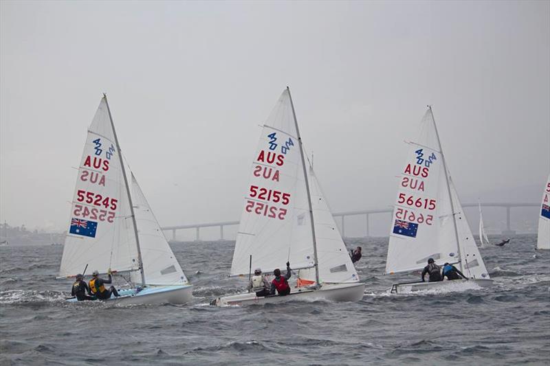 420s are enjoying close racing in their nationals on the Derwent - Royal Yacht Club of Tasmania Championship photo copyright Peter Campbell taken at Royal Yacht Club of Tasmania and featuring the 420 class
