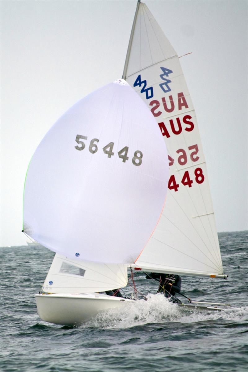 Ryan Littlechild and Jack Ferguson (NSW) were beaten by just one point in the 420 Nationals on the Derwent photo copyright Penny Conacher taken at  and featuring the 420 class