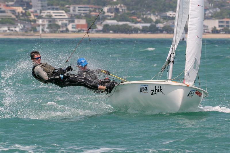 Day 3 - Oceanbridge NZL Sailing Regatta, February 2019 photo copyright Michael Brown, Yachting New Zealand taken at Royal Akarana Yacht Club and featuring the 420 class