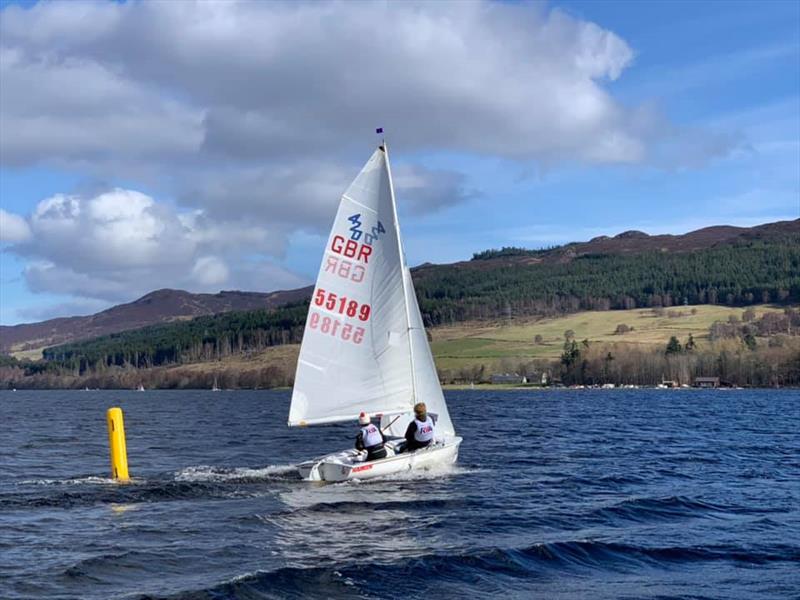 420s at RYA Scotland Spring Championships at Loch Tummel photo copyright Garry Hale taken at Loch Tummel Sailing Club and featuring the 420 class