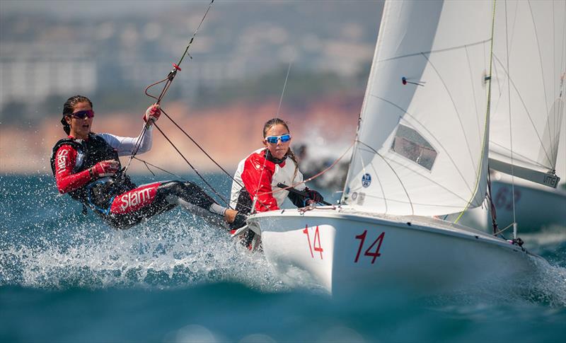 Marina GARAU/Blanca CABOT (ESP) - 2019 420 World Championship photo copyright Osga - João Ferreir taken at Vilamoura Sailing and featuring the 420 class