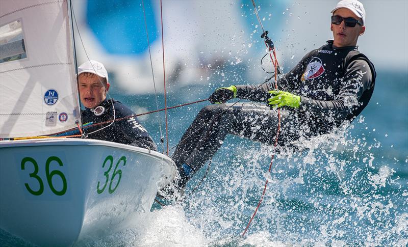 Florian KRAUSS/Jannis SUEMMCHEN (GER) sit in 3rd in U17 fleet - 2019 420 World Championship - photo © Osga - João Ferreira 