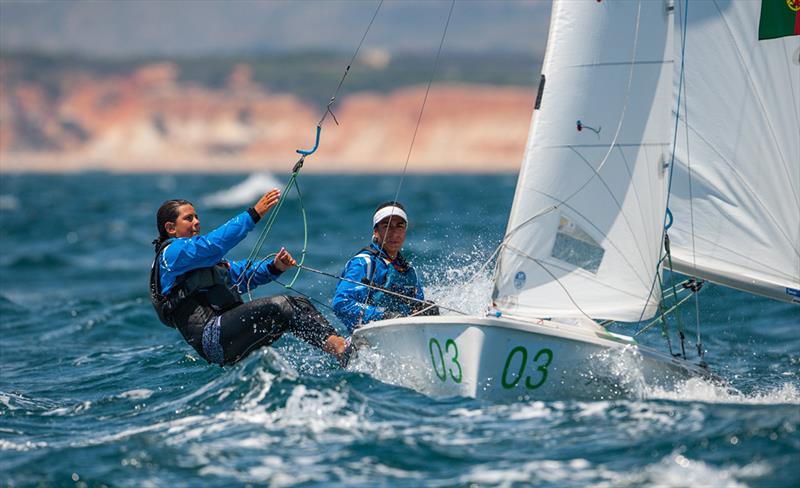 Maria Silva/Rita Munhá (POR) racing in U17 fleet - 2019 420 World Championship - photo © Osga - João Ferreira 