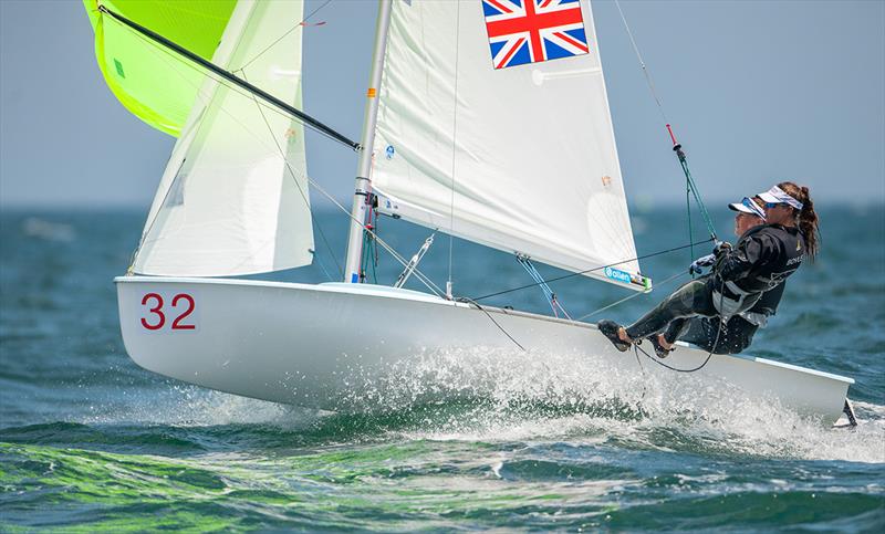 Vita Heathcote/Milly Boyle (GBR) lead the 420 Women - 2019 420 World Championship - photo © Osga - João Ferreira 