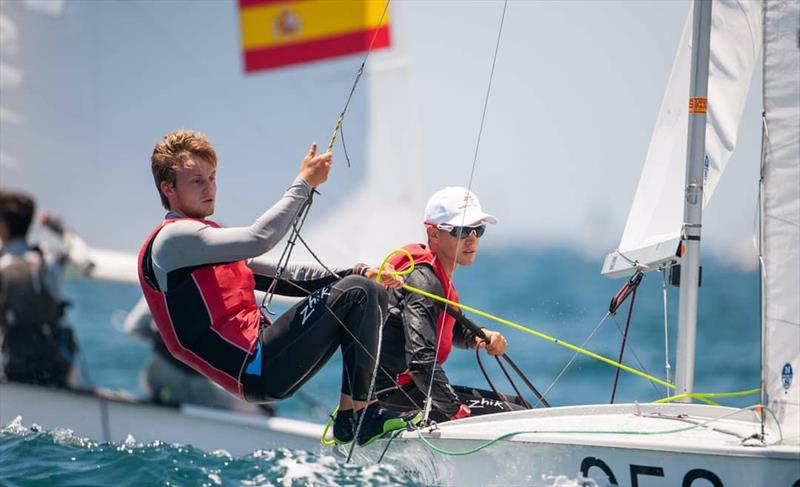 Martin Wizner/Pedro Ameneiro (ESP 56005) claim the 420 Open Worlds title - 2019 420 World Championship photo copyright Osga - João Ferreir taken at Vilamoura Sailing and featuring the 420 class