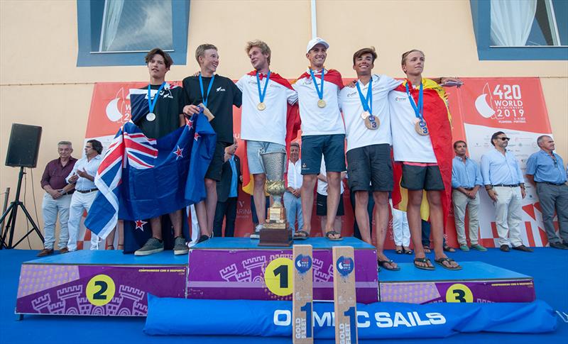 420 Open Podium - 2019 420 World Championship photo copyright Osga - João Ferreir taken at Vilamoura Sailing and featuring the 420 class