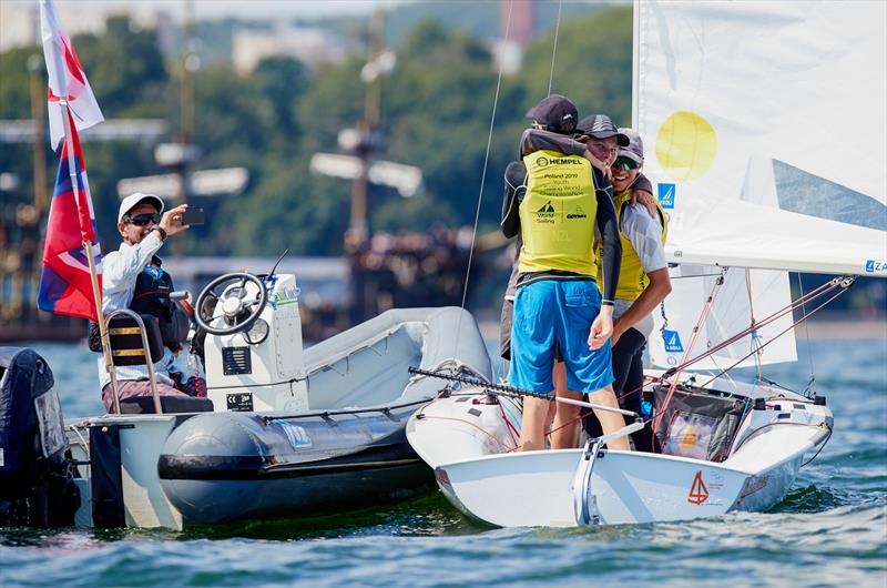 Seb Menzies and Blake McGlashan (NZL) - 420 - Day 5 - 2019 Hempel Youth Sailing World Championships, Gdynia, Poland photo copyright Jacek Kwiatkowski / World Sailing taken at  and featuring the 420 class