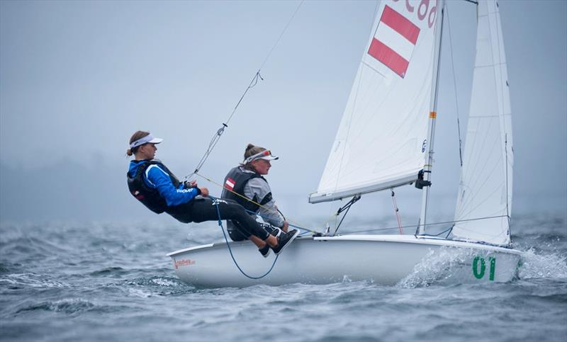 Johanna SCHMIDT/Hannah SCHRANZHOFER (AUT) racing in U17 - 420 Junior European Championship 2019 photo copyright Event Media taken at  and featuring the 420 class