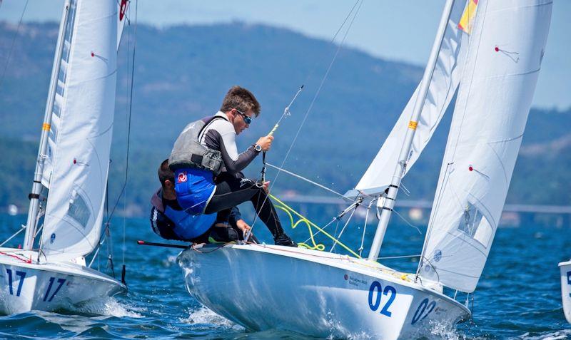Jacobo Garcia and Antoni Ripoll (ESP) on day 4 of the 420 Junior European Championship 2019 photo copyright Event Media taken at  and featuring the 420 class