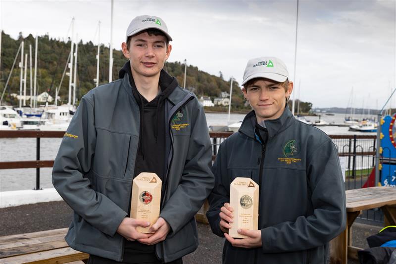 Jack McDowell with crew Henry Thompson of Malahide Yacht Club, winners of the 420 class at the Investwise Irish Sailing Youth Nationals on Cork Harbour - photo © David Branigan / Oceansport