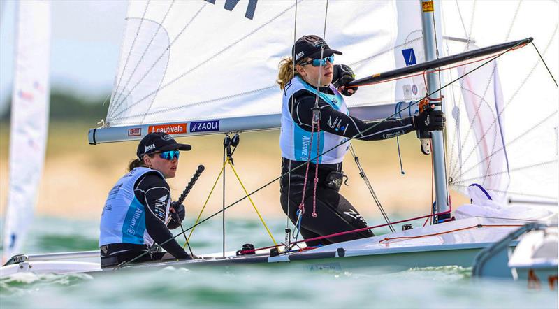 Nicola Hume / Daniella Wooldridge (NZL) - Girls 420  - Allianz Youth World Sailing Championships - Day 2 - The Hague - July 2022 - photo © Sailing Energy / World Sailing