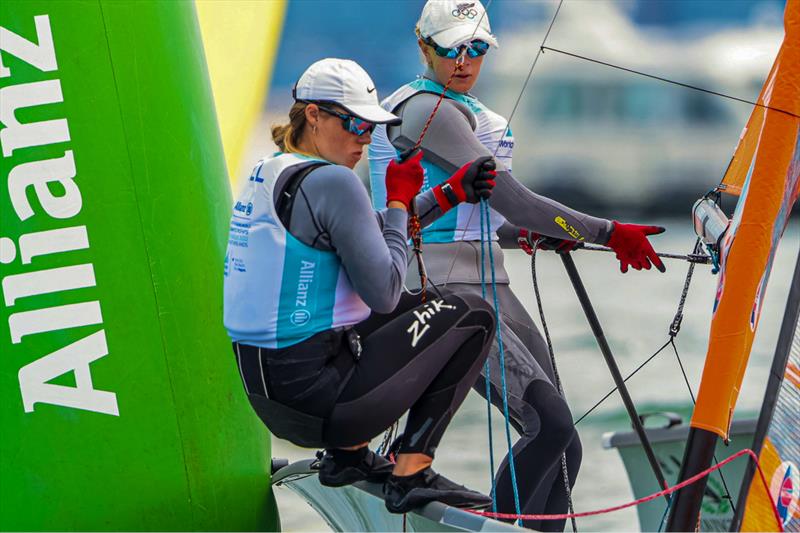 Nicola Hume / Daniella Wooldridge (NZL)  - Girls 420 - Allianz Youth World Sailing Championships - Day 2 - The Hague - July 2022 photo copyright Sailing Energy / World Sailing taken at Jachtclub Scheveningen and featuring the 420 class