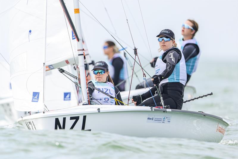 Nicola Hume / Daniella Wooldridge (NZL) - Girls 420 - Allianz Youth World Sailing Championships - Day 4 - The Hague - July 2022  photo copyright Sailing Energy / World Sailing taken at Jachtclub Scheveningen and featuring the 420 class