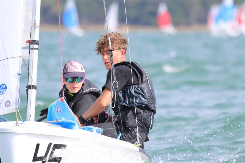 420 British Nationals at Lymington: Harry George and Ralph Cawthorne, U17 National Champions photo copyright Jon Cawthorne taken at Royal Lymington Yacht Club and featuring the 420 class