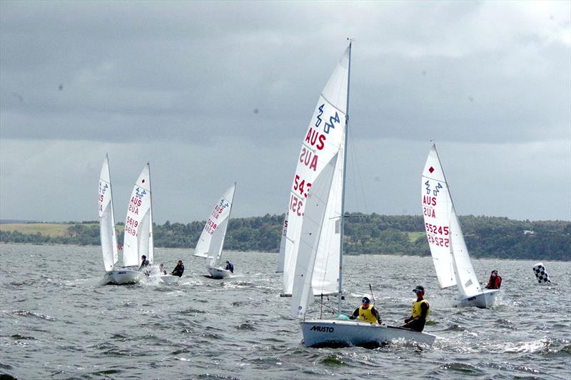 Benedict and Spencer Mckay in the race for the 2023 National Championships, which they won in the Youth division, and were runners-up in the Open - 2023 Australian 420 Championship photo copyright Jeanette Severs taken at Metung Yacht Club and featuring the 420 class