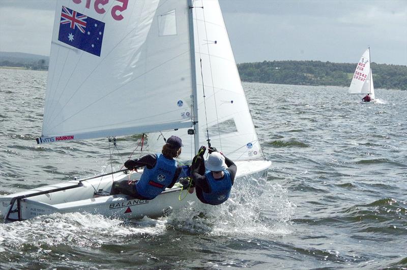 James Jackson and Harrison Chapman on their way to the Open title of the 2023 Australian 420 Championship - photo © Jeanette Severs