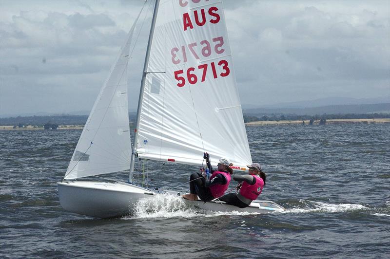 Hanako Tomishima and Grace Morrow were in the top bunch of competitors from day one and finished winners of the Female division of the 2023 Australian 420 Championship,and in fourth place in the Youth division photo copyright Jeanette Severs taken at Metung Yacht Club and featuring the 420 class