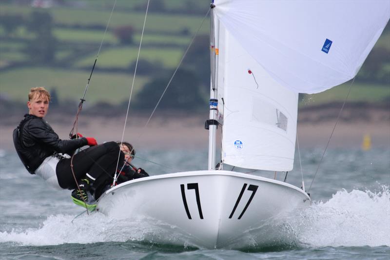 Joe Warwicker and Hugo Valentine during the Vaikobi British International 420 Class Nationals at Plas Heli photo copyright Jon Cawthorne  taken at Plas Heli Welsh National Sailing Academy and featuring the 420 class