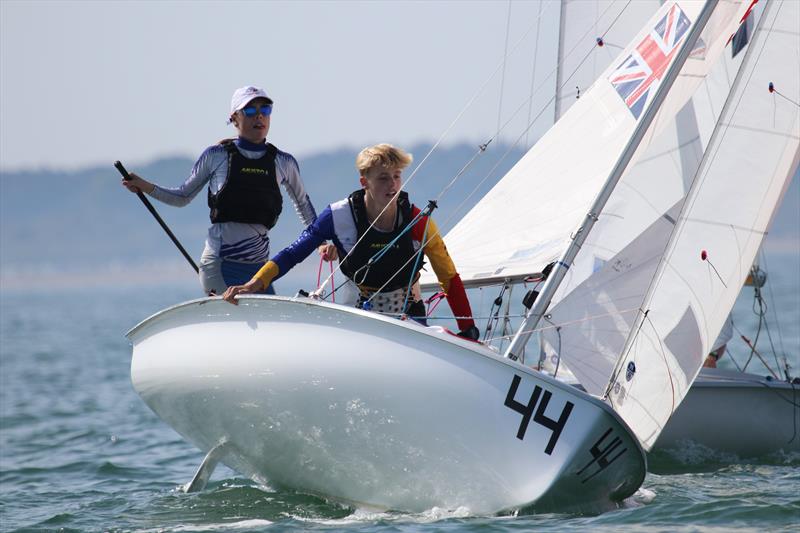 Imogen Wade and Hugo Valentine during 420 GP3 at Warsash - photo © Jon Cawthorne